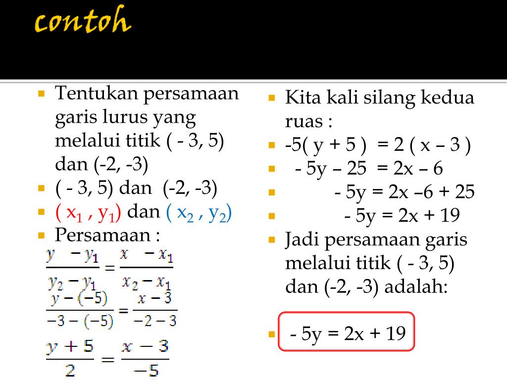 Contoh Soal Persamaan Garis Lurus Kelas 8 – Berbagai Contoh