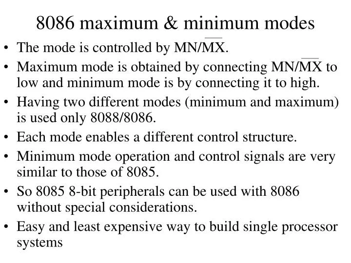 PPT - 8086 maximum & minimum modes PowerPoint Presentation, free download -  ID:4389429