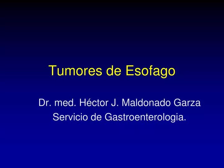 tumores de esofago n.