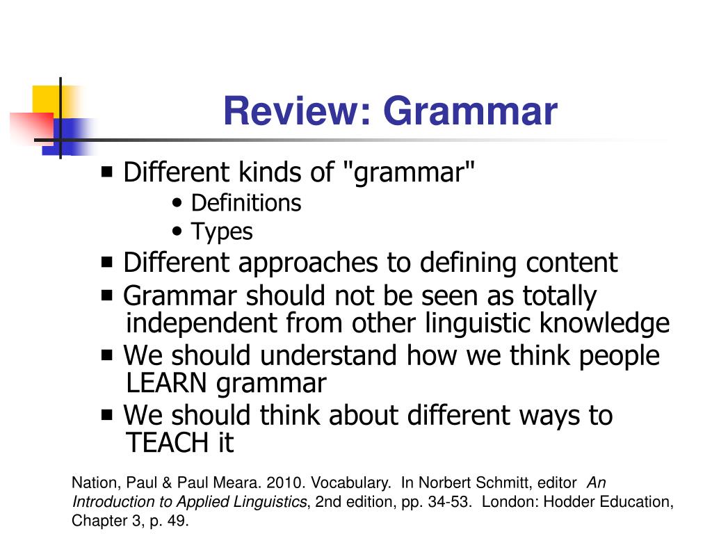 PPT - Review: Grammar PowerPoint Presentation, free download - ID:4389901