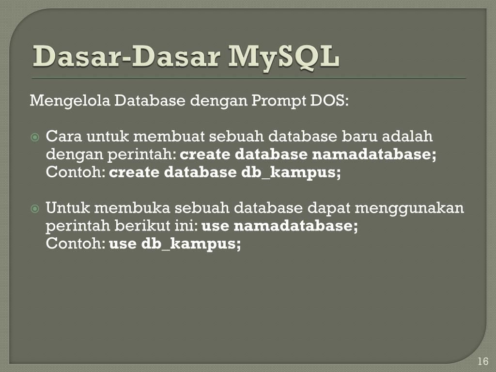 PPT - PENGENALAN MYSQL PowerPoint Presentation, free download - ID:4391007