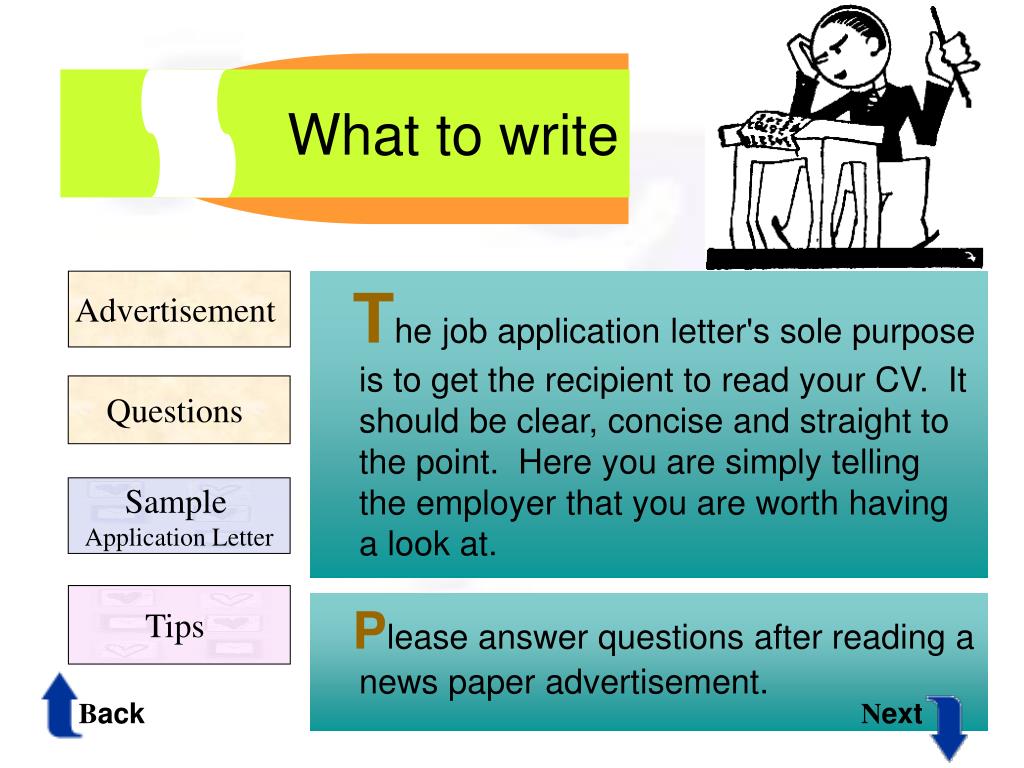 writing an application letter ppt