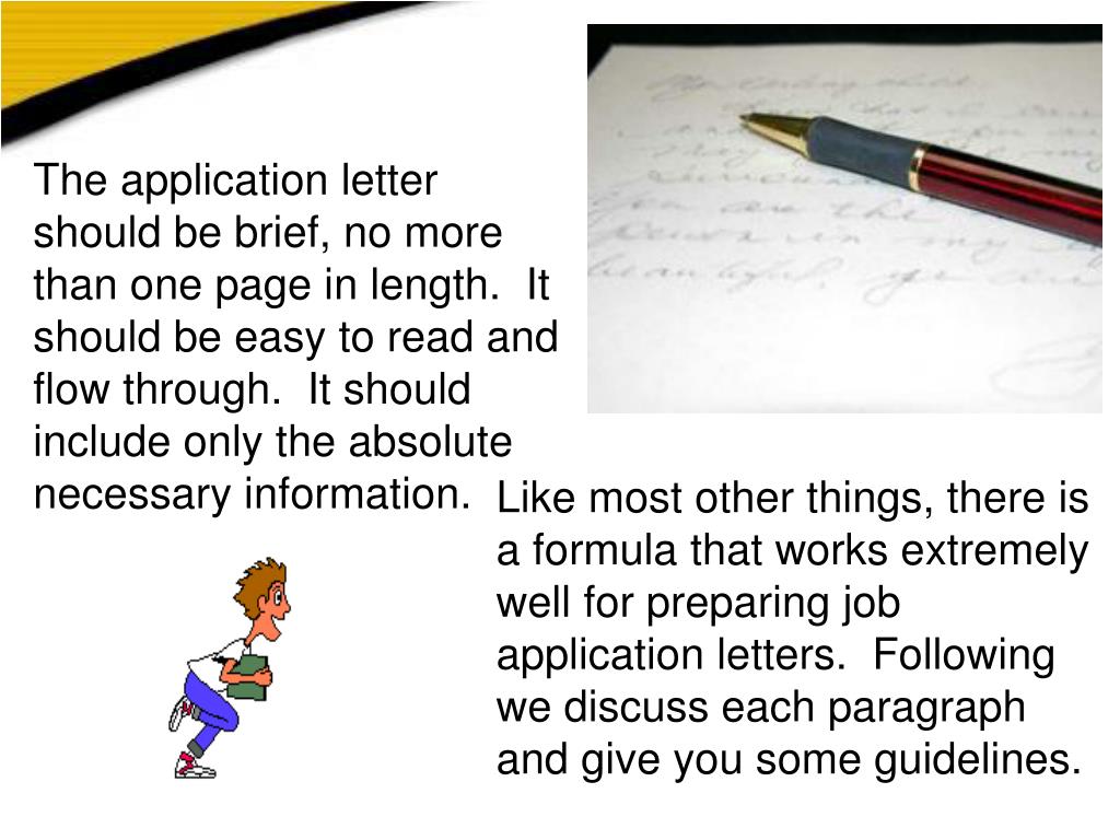 application letter writing ppt