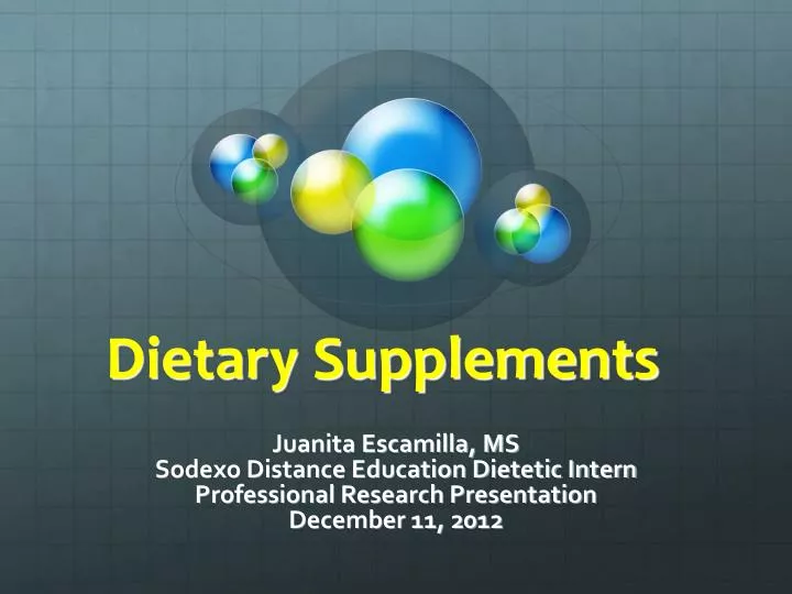 dietary supplements n.