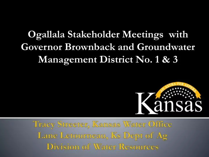 tracy streeter kansas water office lane letourneau ks dept of ag division of water resources n.