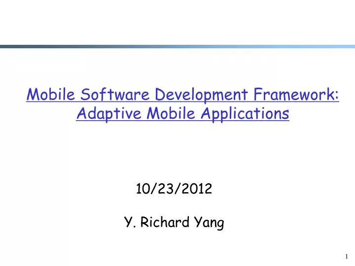 mobile software development framework adaptive mobile applications n.