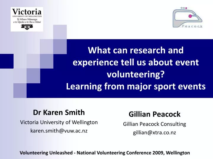 what can research and experience tell us about event volunteering learning from major sport events n.