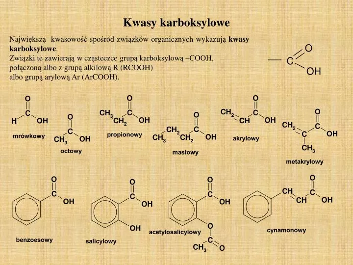 Mydła To Sole Wyższych Kwasów Karboksylowych PPT - Kwasy karboksylowe PowerPoint Presentation, free download - ID