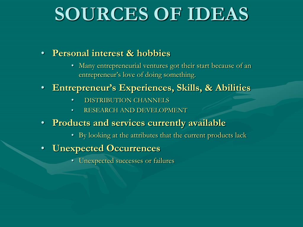 PPT IDEA GENERATION SOURCES & TECNIQUES PowerPoint Presentation ID