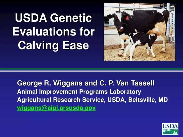 usda genetic evaluations for calving ease n.
