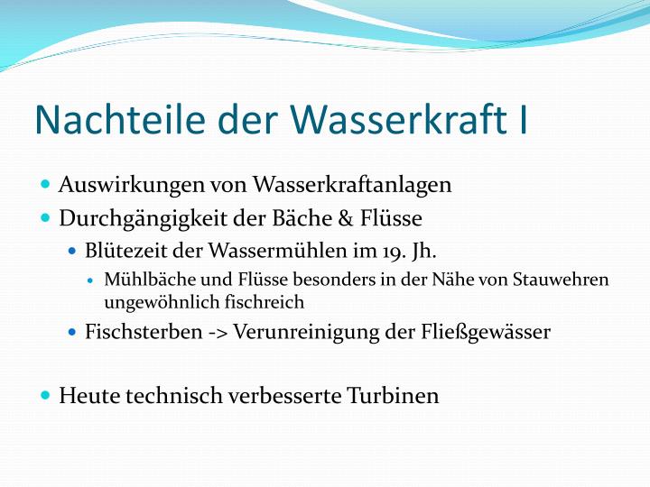 Wasserkraftwerke Vor Und Nachteile