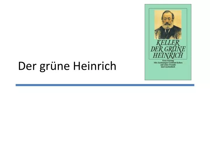Ppt Der Grune Heinrich Powerpoint Presentation Free Download Id