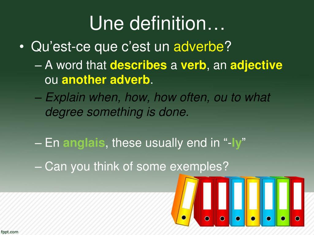 Ppt Les Adverbes Powerpoint Presentation Free Download Id