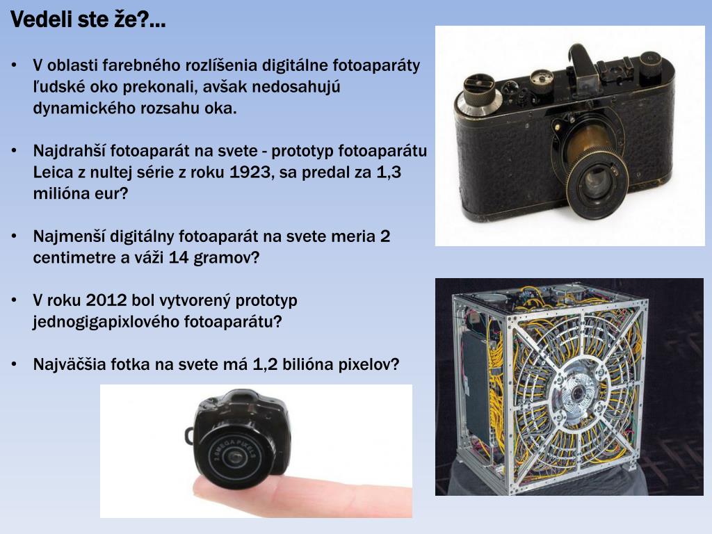 PPT - Digitálny fotoaparát PowerPoint Presentation, free download -  ID:4400383