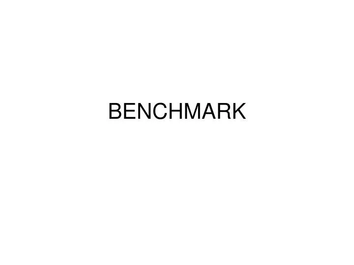 benchmark n.