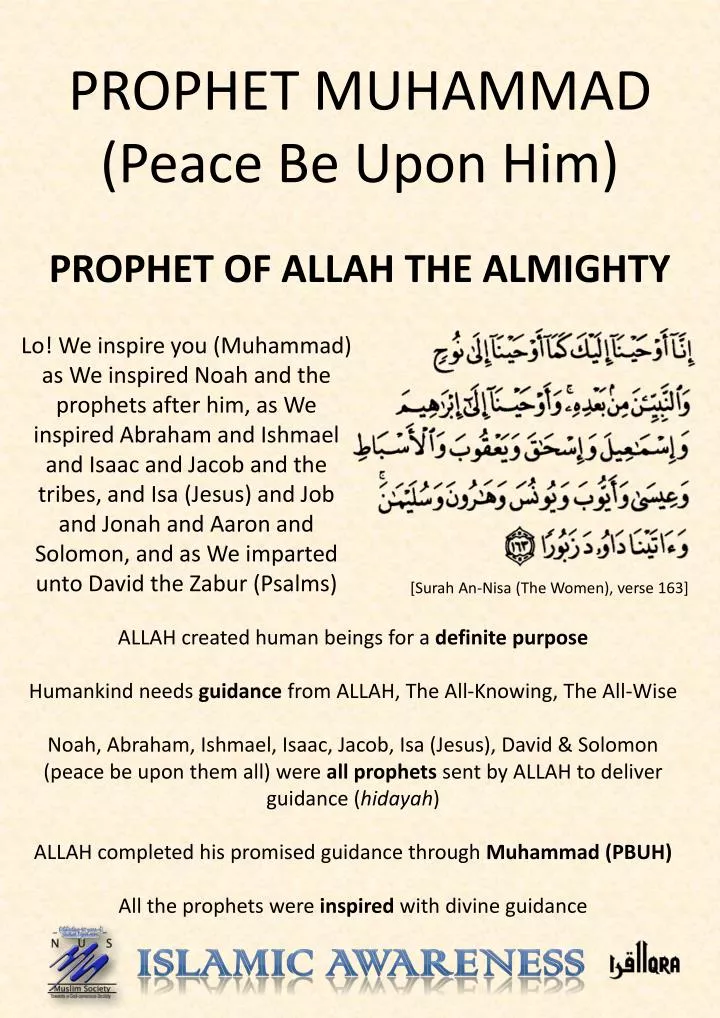 biography of prophet muhammad peace be upon him