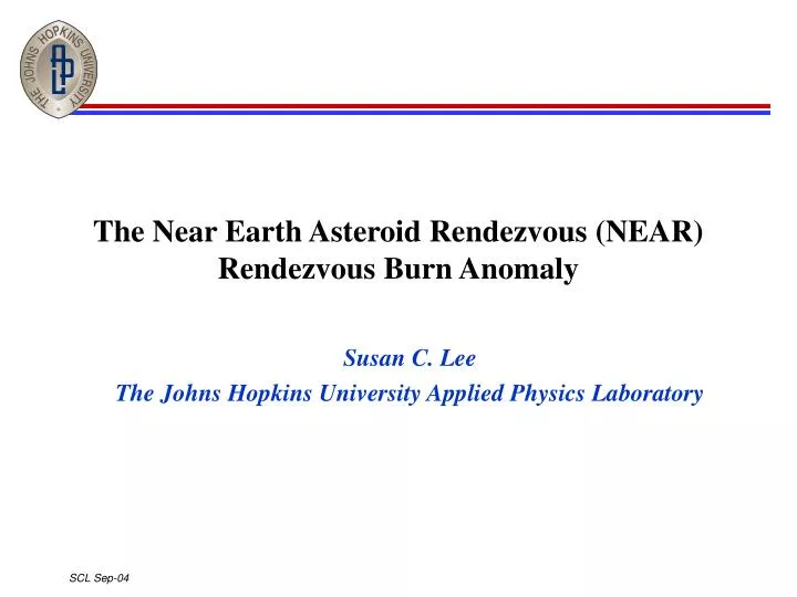 the near earth asteroid rendezvous near rendezvous burn anomaly n.