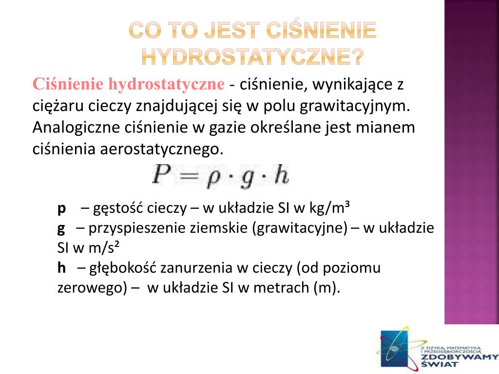 Czy Ciśnienie Hydrostatyczne Zależy Od Gęstości Cieczy PPT - DANE INFORMACYJNE PowerPoint Presentation, free download - ID:4403028