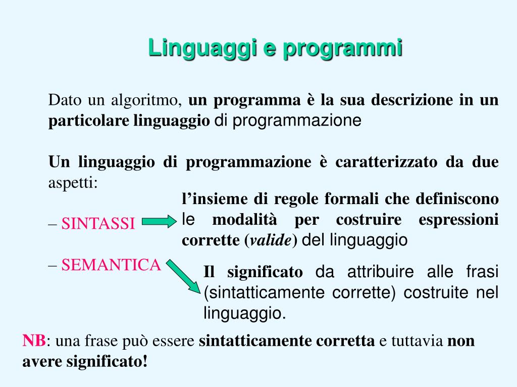 PPT Linguaggi di Programmazione (AA 2002/2003) PowerPoint Presentation ID4404387