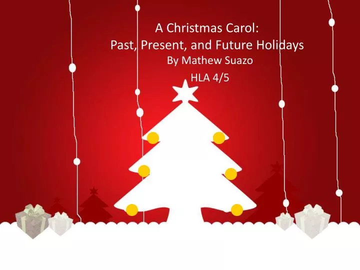 PPT - A Christmas Carol: Past, Present, and Future Holidays PowerPoint A Christmas Carol Past Present Future