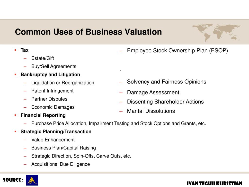 business valuation plan definition