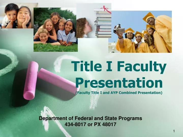 title i faculty presentation faculty title i and ayp combined presentation n.