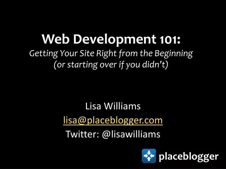 web development 101 getting your site right from the beginning or starting over if you didn t n.