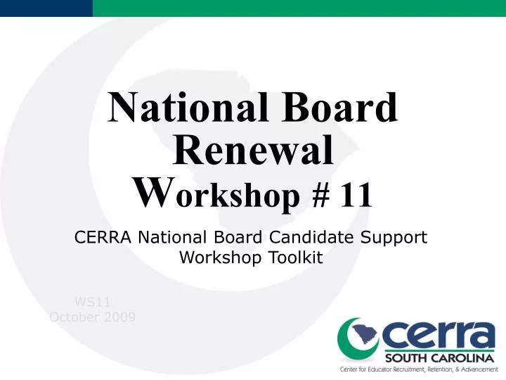 PPT National Board Renewal W 11 PowerPoint Presentation