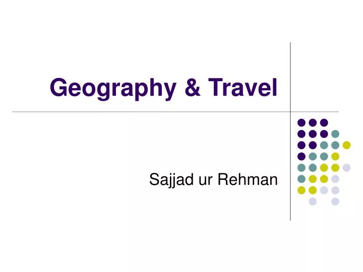 travel definition in geography