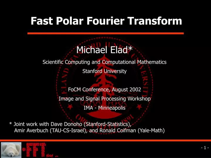 fast polar fourier transform n.