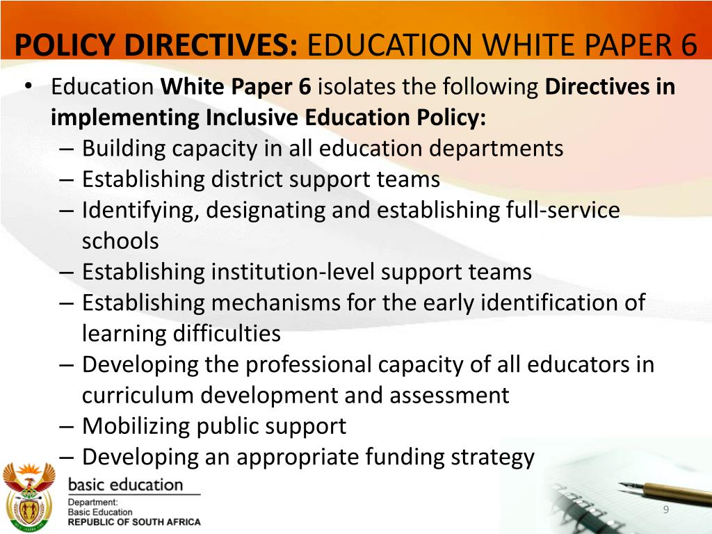 white paper on education 1995
