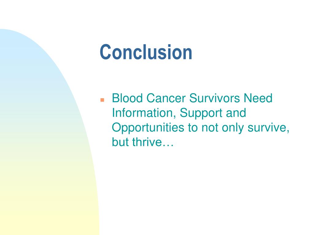 conclusion of blood cancer