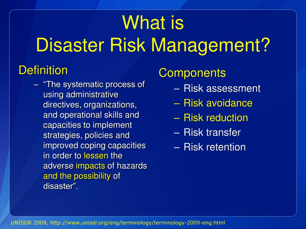 What Is Disaster Risk Management