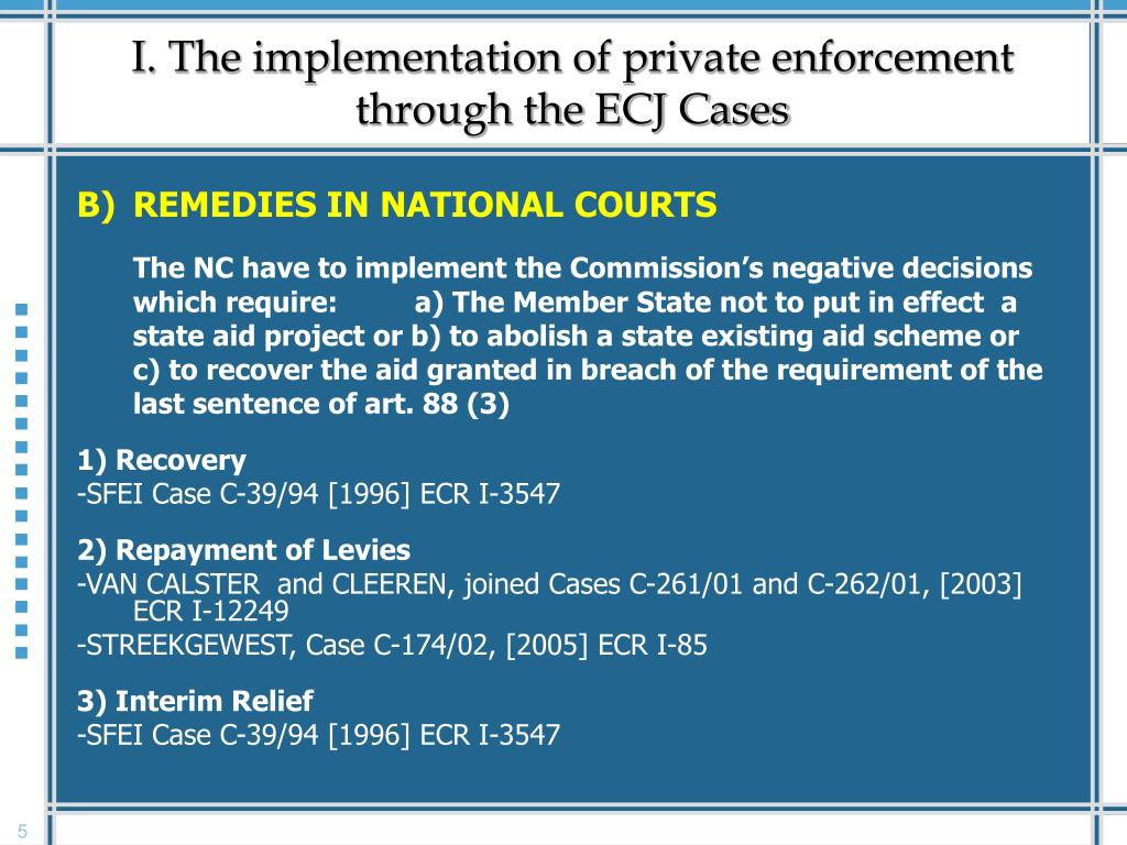 PPT - Private Enforcement of EU State Aid Law PowerPoint Presentation ...