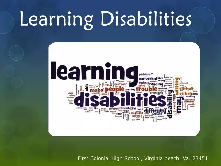 powerpoint presentation on learning disabilities