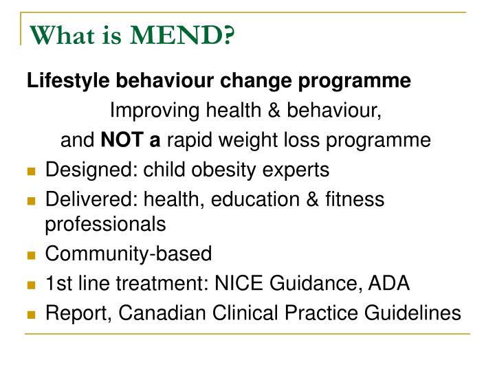 PPT - Mind Exercise Nutrition Do It! MEND PowerPoint Presentation - ID
