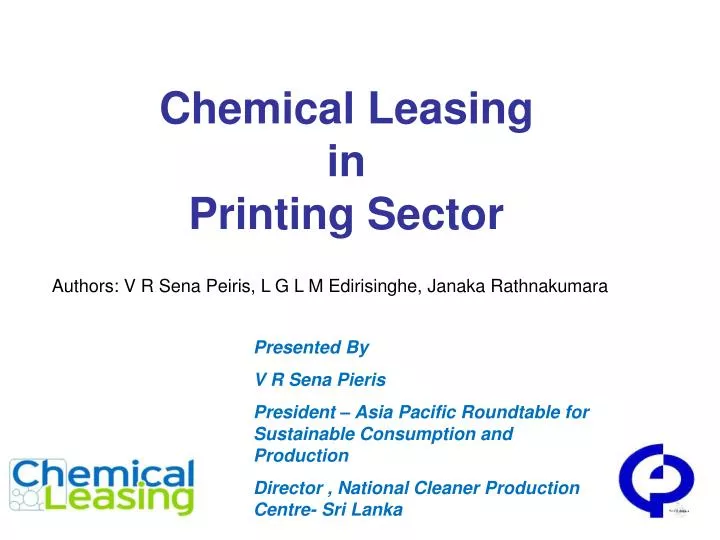 chemical leasing in printing sector n.