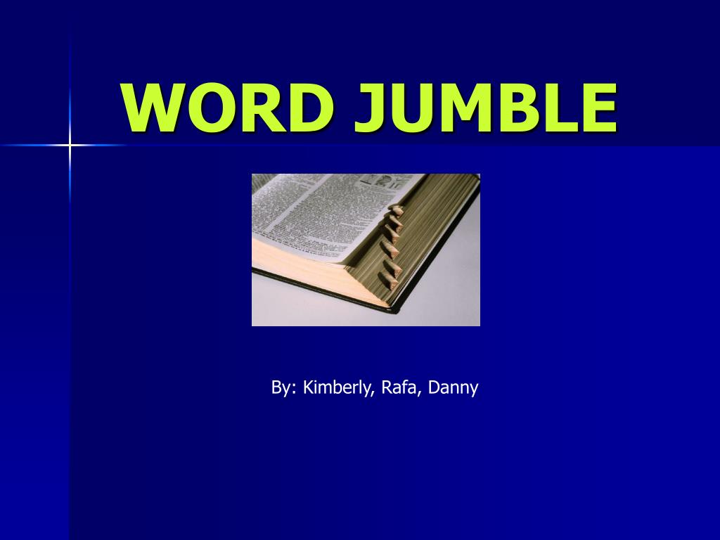 word jumble for presentation