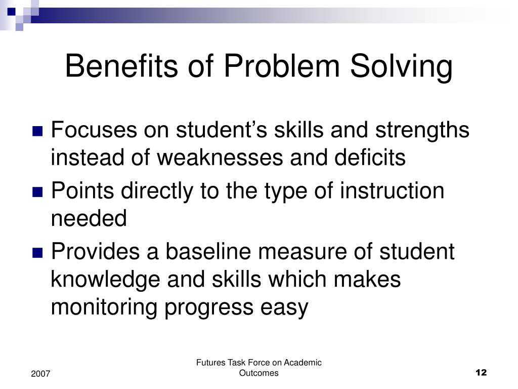 the benefits of problem solving skills