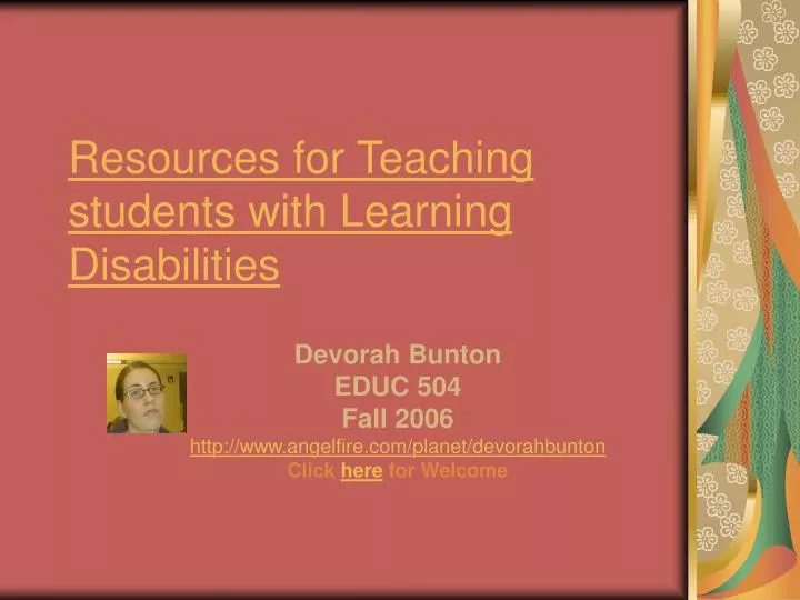 resources for teaching students with learning disabilities n.