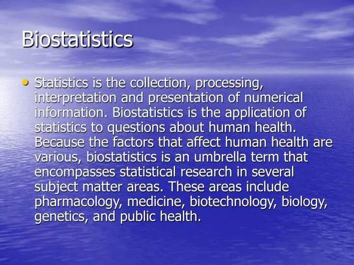 PPT - Biostatistics PowerPoint Presentation, free download - ID:4413963