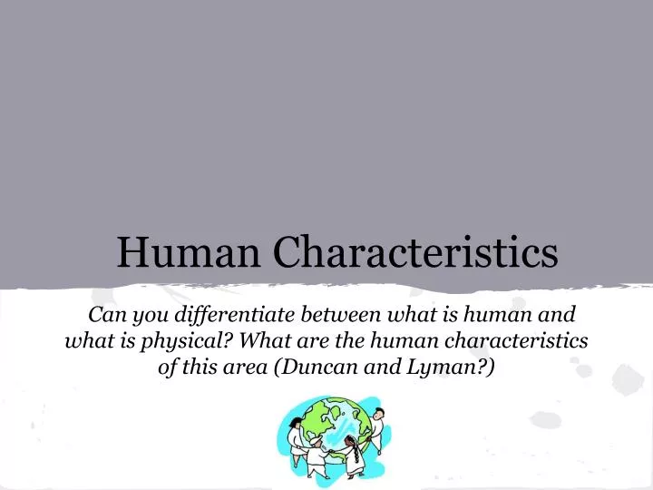 human characteristics n.