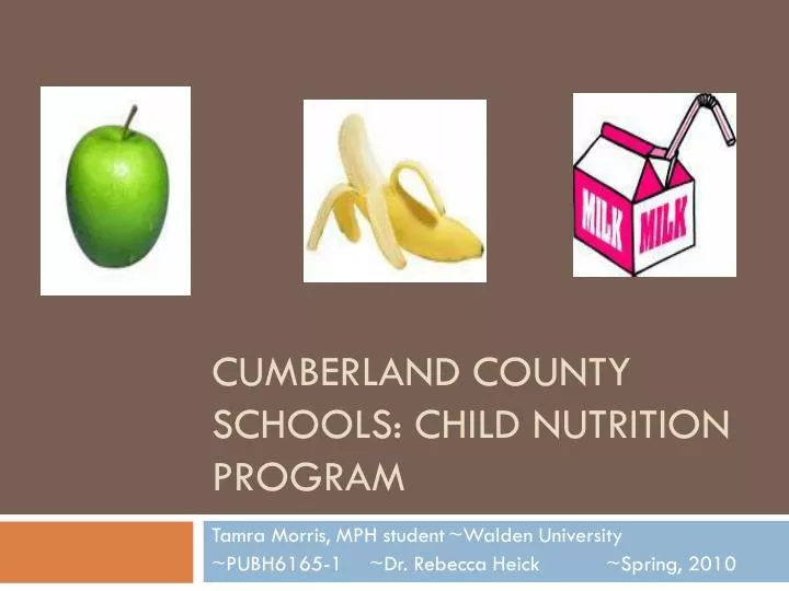 PPT Cumberland county schools child nutrition program PowerPoint