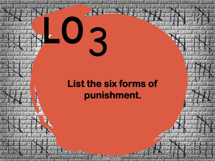the six forms of punishment the six forms of punishment