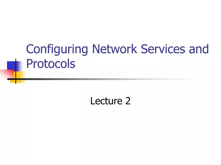 Configuring Networking : Network Configuration – OADJ