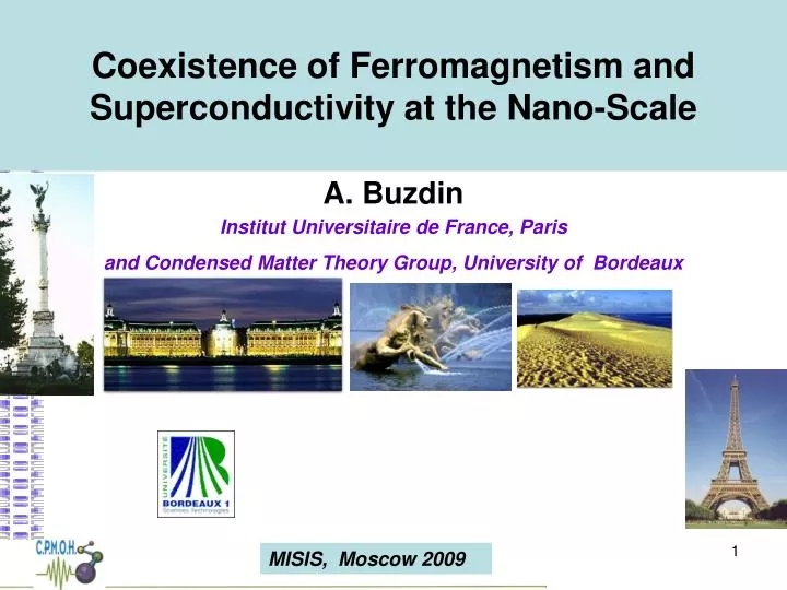coexistence of ferromagnetism and superconductivity at the nano scale n.
