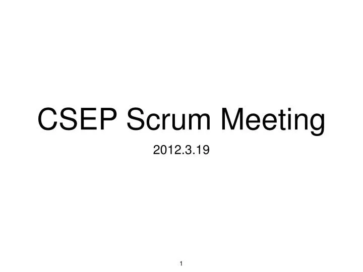 csep scrum meeting n.