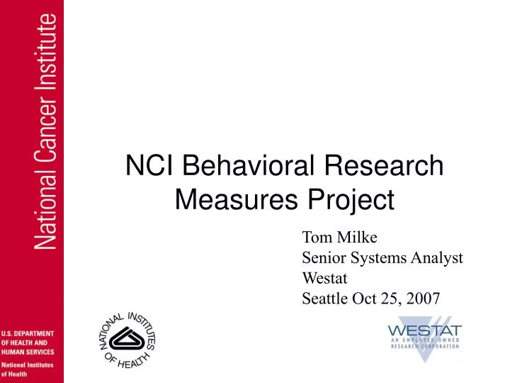 nci behavioral research measures project n.