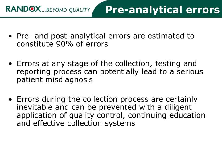 PPT Preanalytical Errors in Medical Laboratories PowerPoint