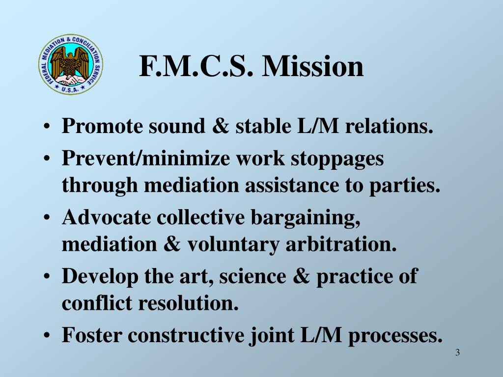 Ppt Federal Mediation And Conciliation Service Powerpoint Presentation